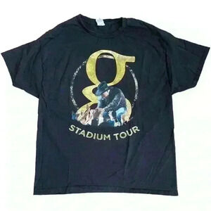 Garth Brooks Stadium Tour Hanes Mens Cotton Black T-Shirt Concert Tee Shirt XL